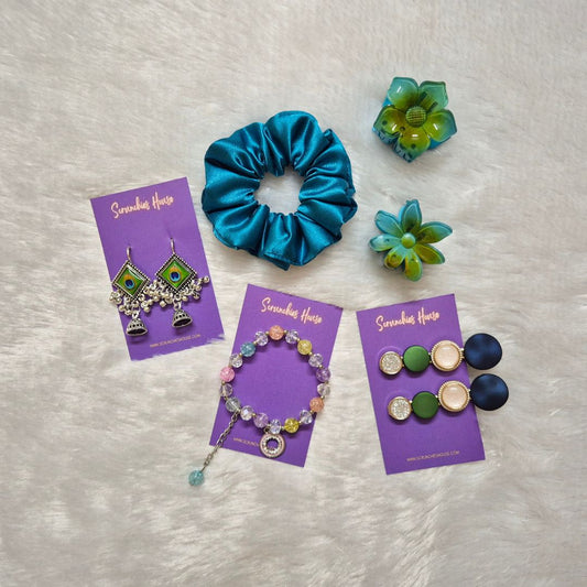 TEAL GREEN MINI HAMPER