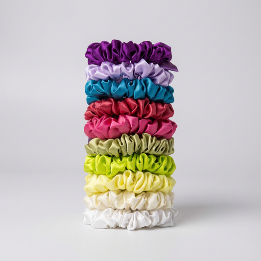 SKINNY SCRUNCHIES SET OF 10