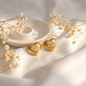 HEART EARSTUD ( Anti tarnish )