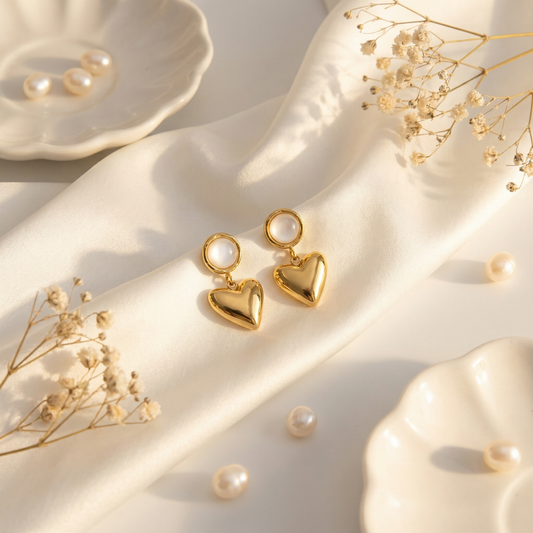 MINI HEART EARRING ( Anti tarnish )