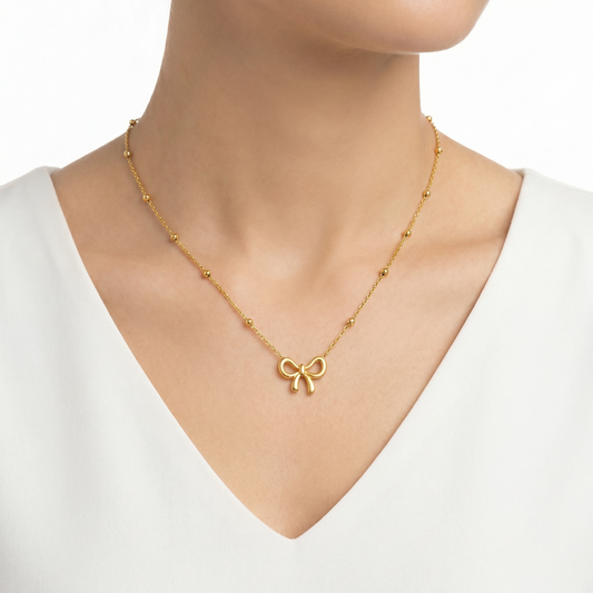BOW NECKCHAIN ( Anti tarnish )